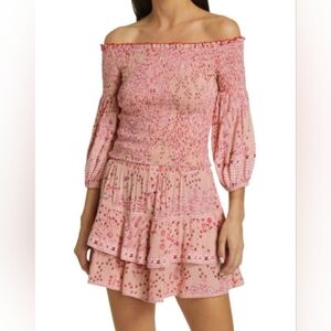 Poupette St Barth NWT Ariel Smocked Floral Cropped Top & Skort set Handmade med